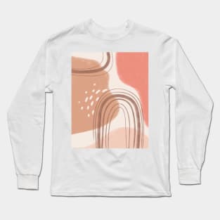 Light Pink Abstract Long Sleeve T-Shirt